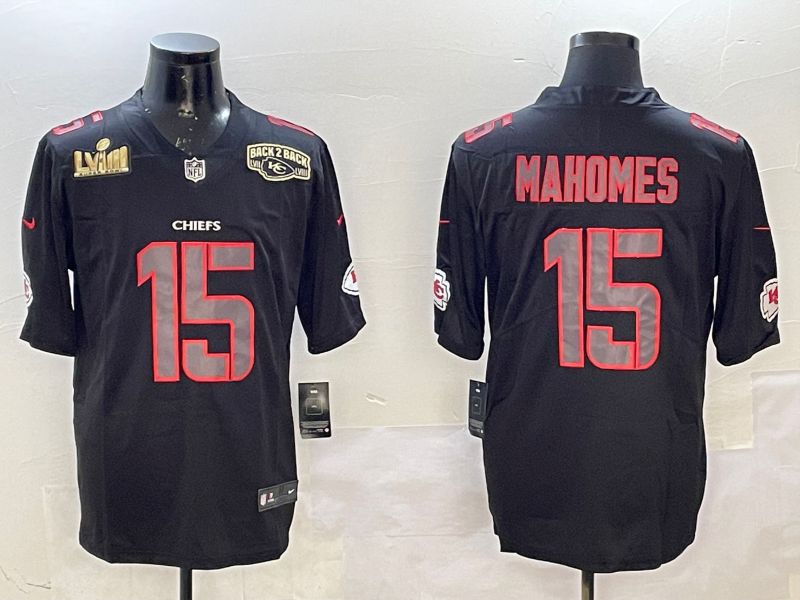 Men Kansas City Chiefs #15 Mahomes 2025 Nike Fashion Impact Black Limited NFL Jersey style 6->kansas city chiefs->NFL Jersey